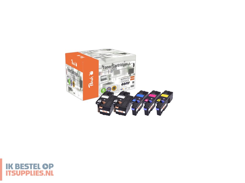 4602005-peach_pt1092_tonercartridge_5_stuks_compatibel_zwart-_cyaan-_magenta-_geel