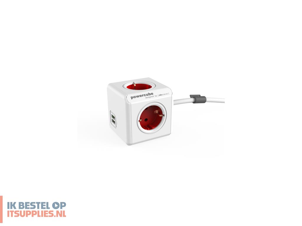 3358899-allocacoc_powercube_extended_usb_power_uitbreiding_1-5_m_4_ac-uitgangen_binnen_rood-_wit