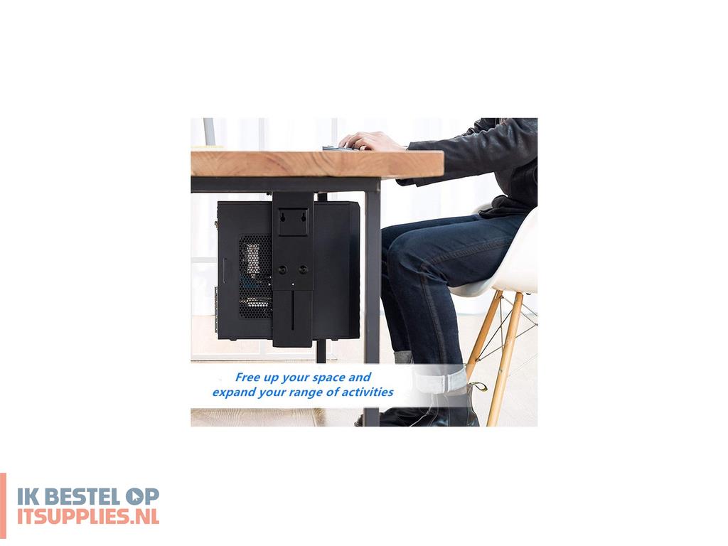 1931673-techly_ica-cs_66_cpu-houder_onder_het_bureau_cpu-houder_zwart