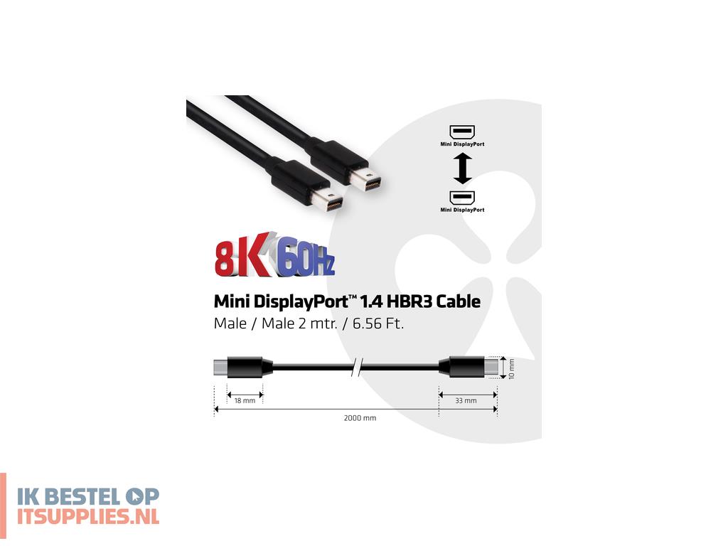 3307484-club3d_mini_displayport_14_cable_2_meters_mm_2_m_zwart