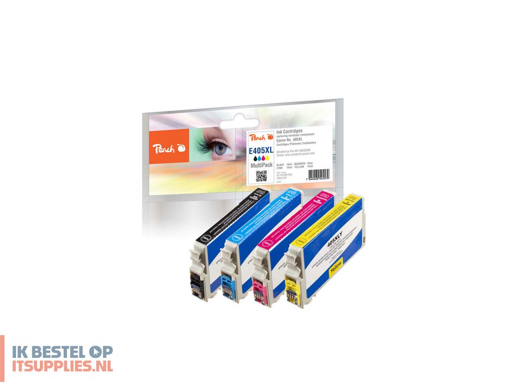 1542097-peach_pi200-908_inktcartridge_4_stuks_compatibel_hoog_xl_rendement_zwart-_cyaan-_magenta-_geel