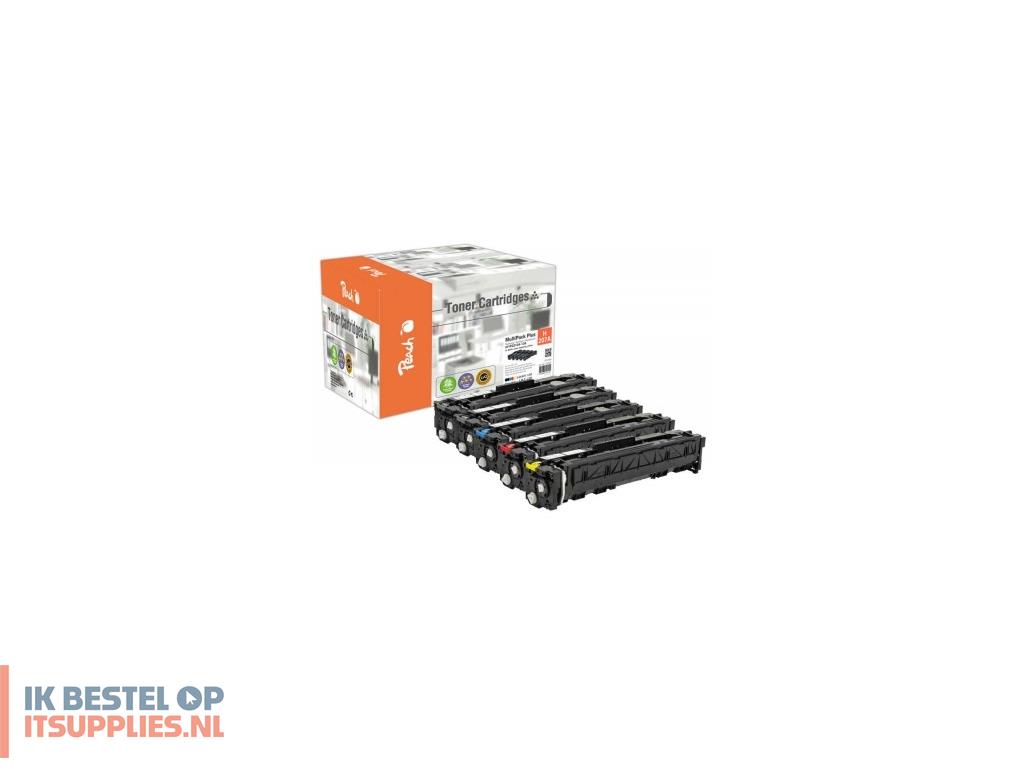 2029775-peach_pt1160_tonercartridge_5_stuks_compatibel_zwart-_cyaan-_roze-_geel