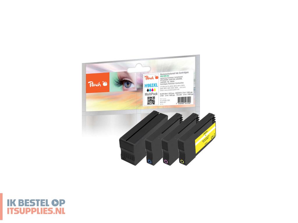 4754786-peach_pi300-1005_inktcartridge_4_stuks_compatibel_hoog_xl_rendement_zwart-_cyaan-_magenta-_geel