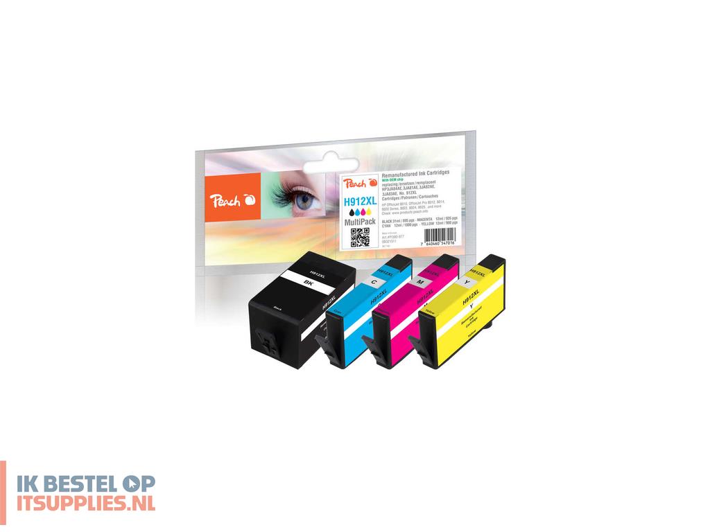 5311242-peach_pi300-977_inktcartridge_4_stuks_compatibel_hoog_xl_rendement_zwart-_cyaan-_magenta-_geel
