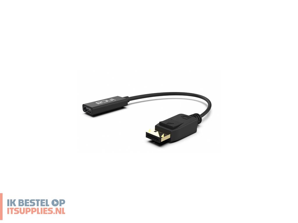 3419663-inca_idth-07_video_kabel_adapter_0-2_m_displayport_hdmi_type_a_standaard_zwart