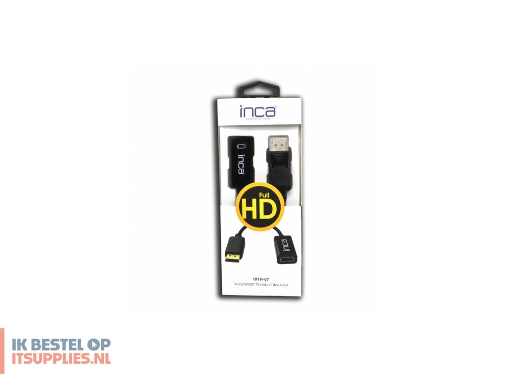 3432293-inca_idth-07_video_kabel_adapter_0-2_m_displayport_hdmi_type_a_standaard_zwart
