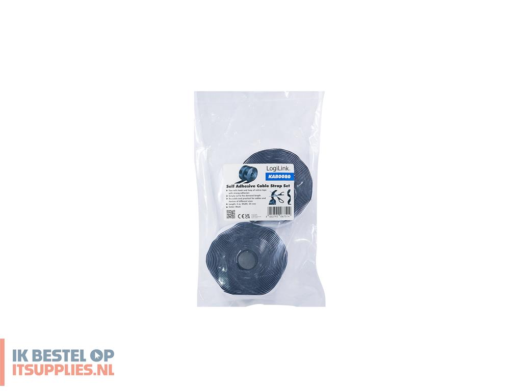 0155423-logilink_kab0080_kabelbinder_velcro_cable_tie_zwart_2_stuks
