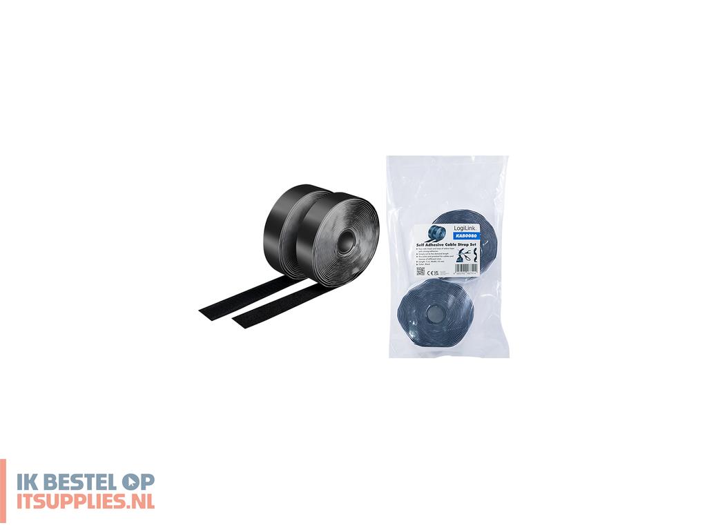 0157044-logilink_kab0080_kabelbinder_velcro_cable_tie_zwart_2_stuks
