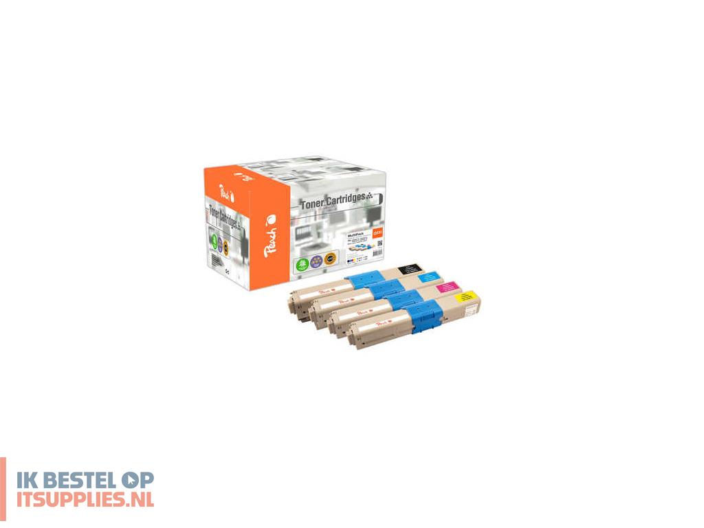 2204972-peach_112100_tonercartridge_4_stuks_compatibel_zwart-_cyaan-_magenta-_geel