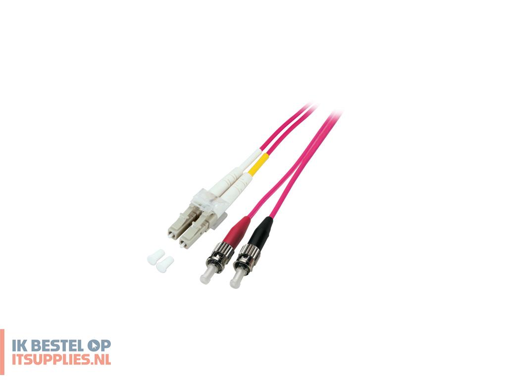 0324150-efb_elektronik_lc-st_50125µ_infiniband_en_glasvezelkabel_1_m_roze