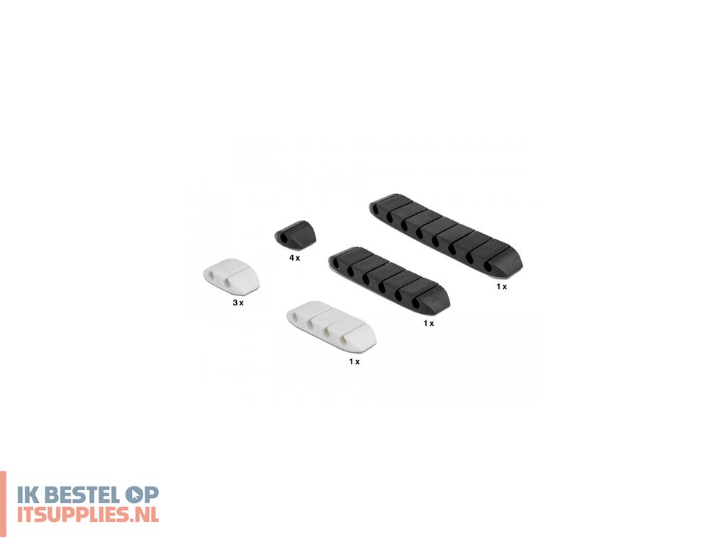 0121094-delock_18400_kabelbeheersysteem_bureaumuur_kabelhouder_zwart-_wit_10_stuks