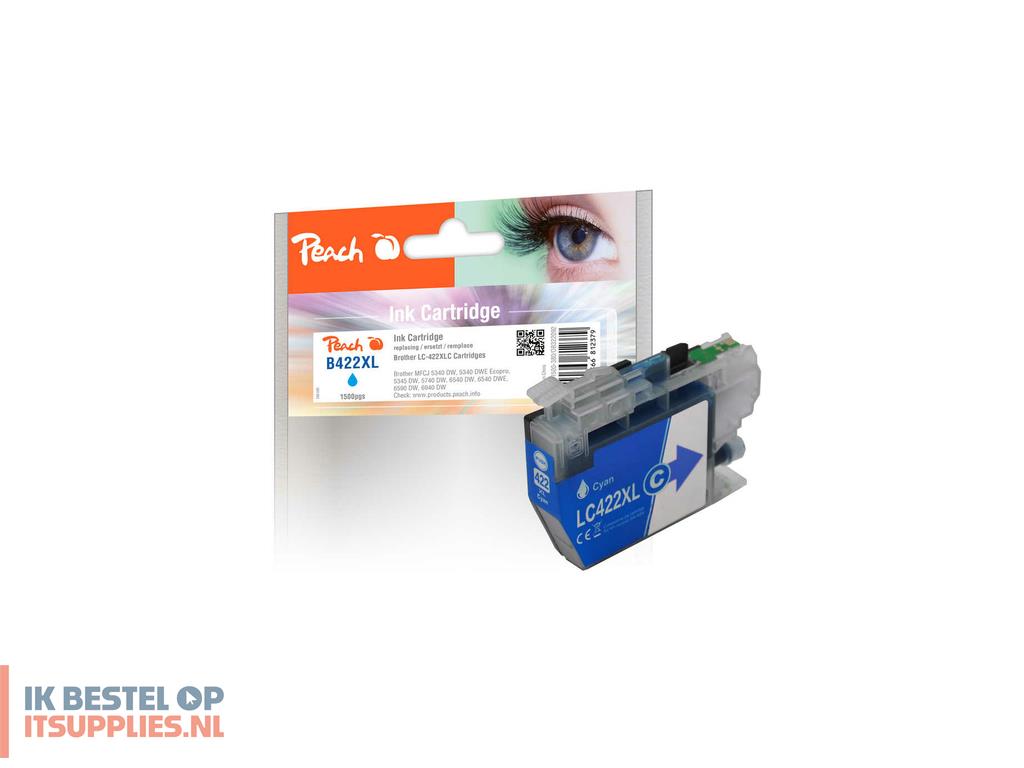 4756915-peach_pi500-380_inktcartridge_1_stuks_compatibel_hoog_xl_rendement_cyaan