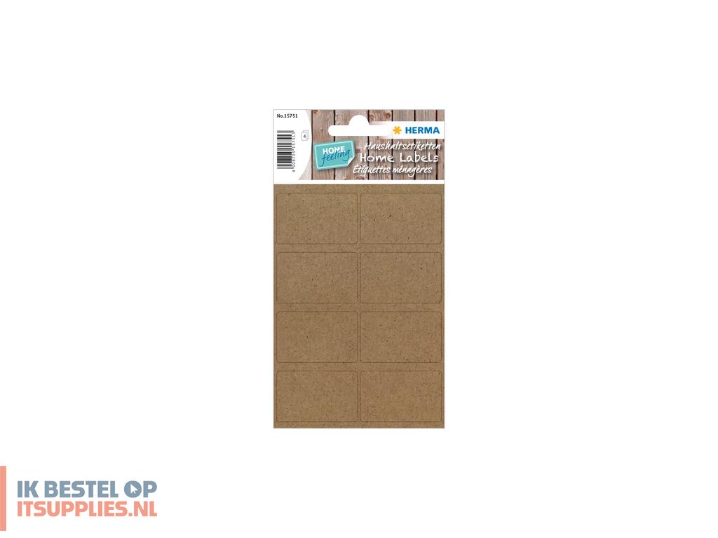 4923429-herma_15751_etiket_rechthoek_permanent_bruin_32_stuks