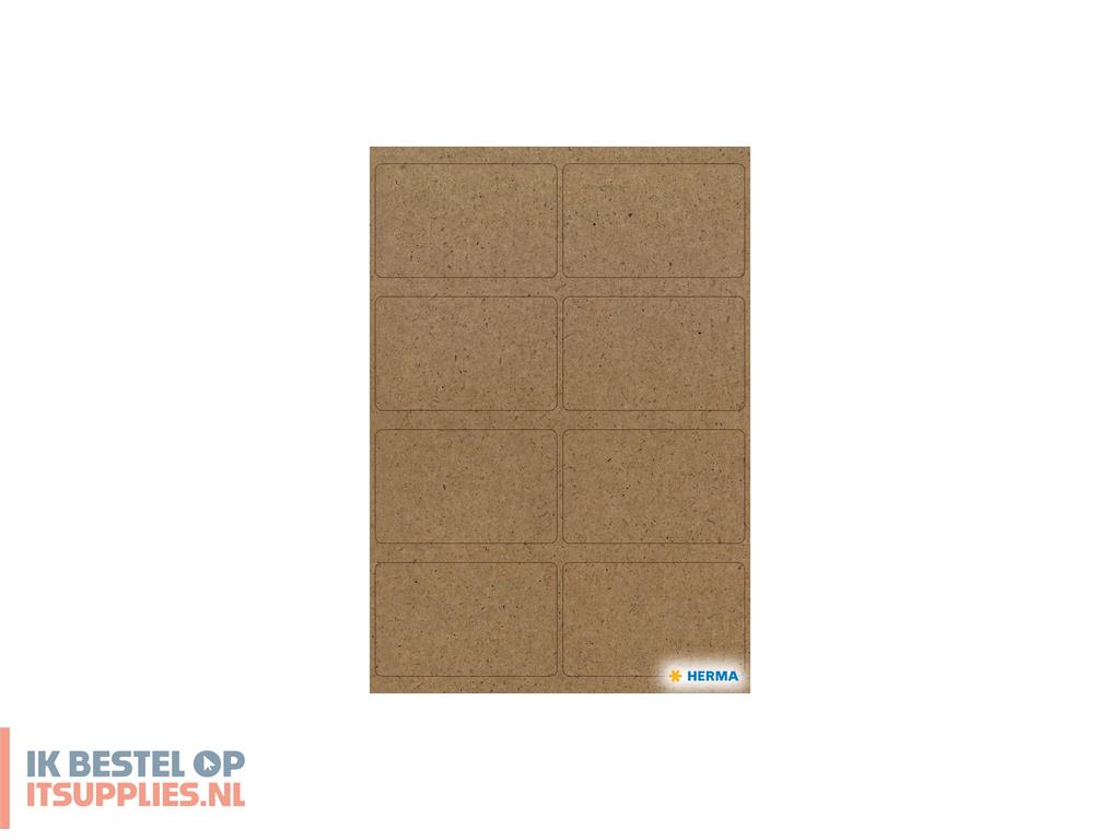 4927020-herma_15751_etiket_rechthoek_permanent_bruin_32_stuks