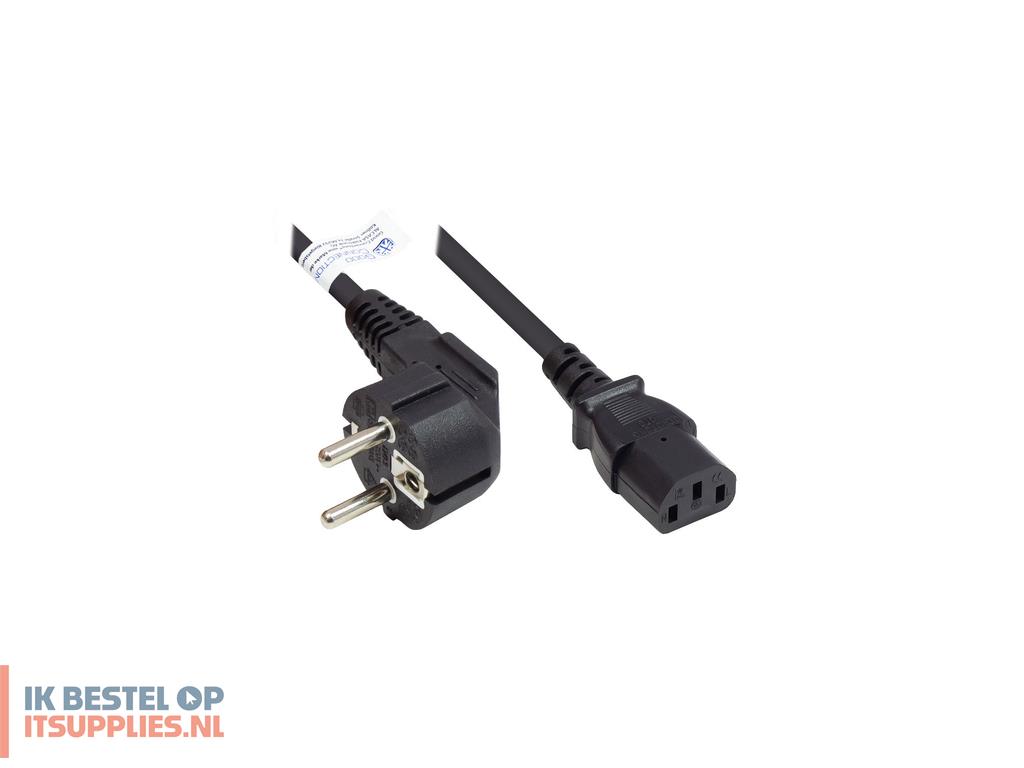 4526676-alcasa_p0130-s005_electriciteitssnoer_zwart_0-5_m_cee77_iec_c13