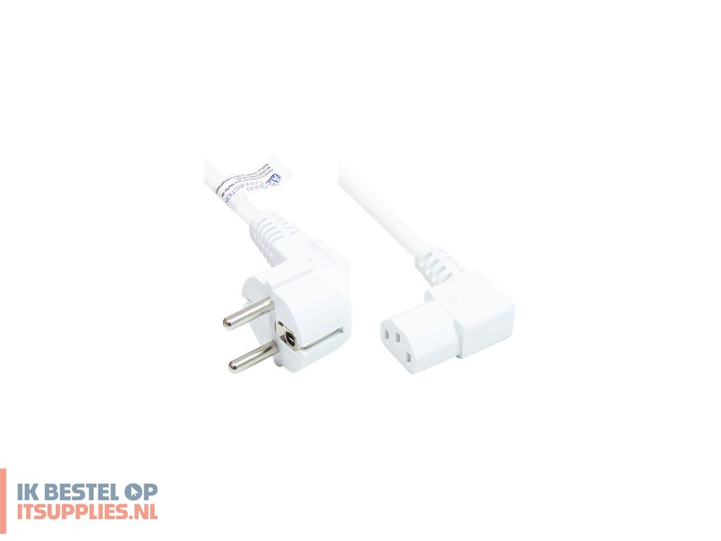 1623395-alcasa_p0131-w030_electriciteitssnoer_wit_3_m_netstekker_type_ef_c13_stekker