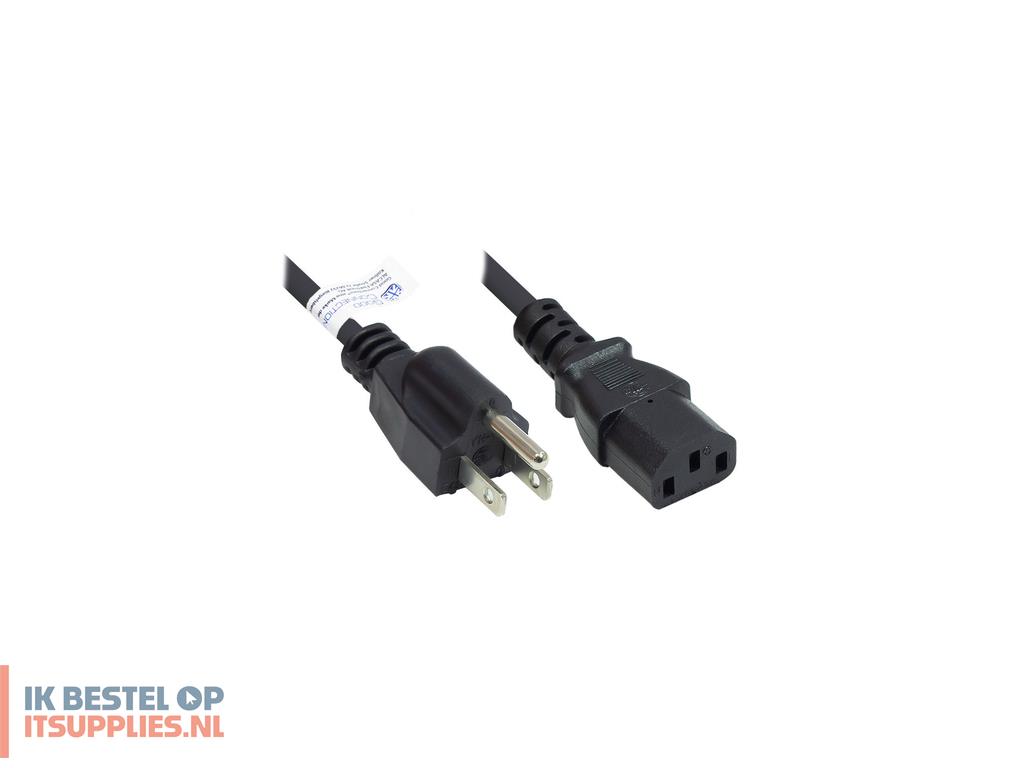 0315357-alcasa_p4530-s050_electriciteitssnoer_zwart_5_m_netstekker_type_b_c13_stekker