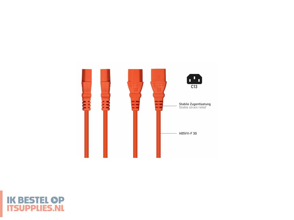 4836101-kabelmeister_sk0130-o100_electriciteitssnoer_oranje_10_m_netstekker_type_ef_c13_stekker