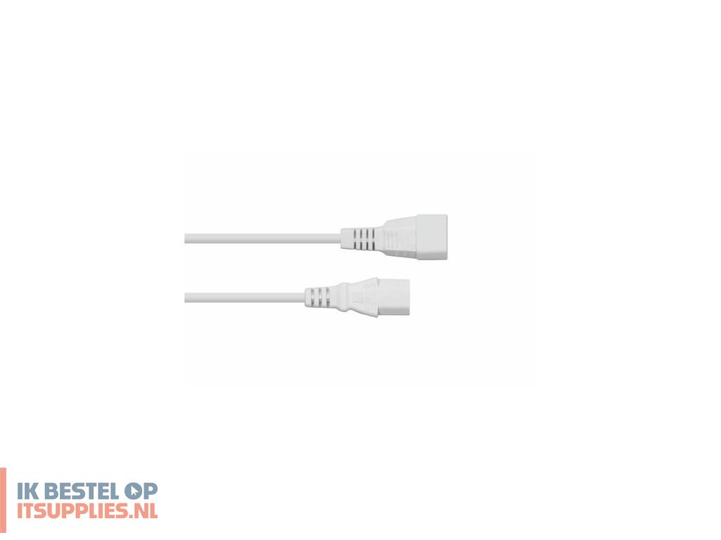 3038759-kabelmeister_sk1430-w005_electriciteitssnoer_wit_0-5_m_iec_c14_iec_c13