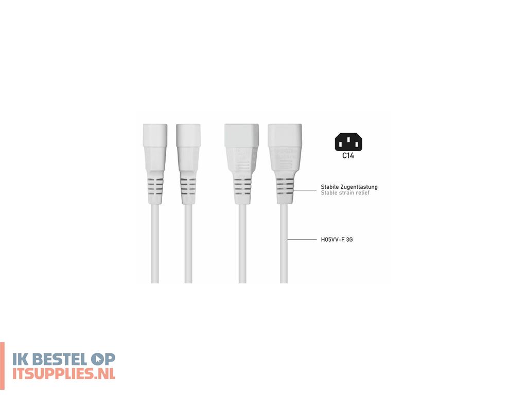 3050218-kabelmeister_sk1430-w005_electriciteitssnoer_wit_0-5_m_iec_c14_iec_c13