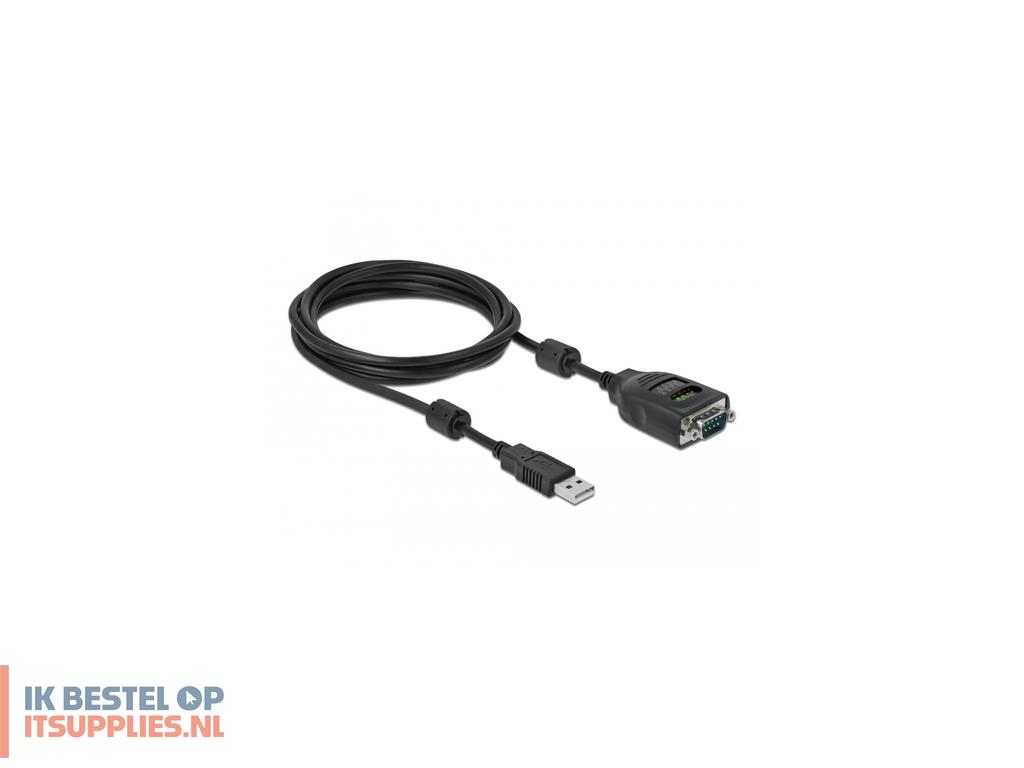 0158264-delock_90497_seriele_kabel_zwart_2_m_usb_type-a_rs-232_db9
