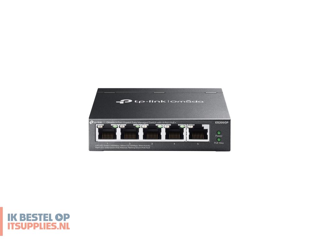 1517118-tp-link_omada_es205g_managed_gigabit_ethernet_101001000_power_over_ethernet_poe_zwart