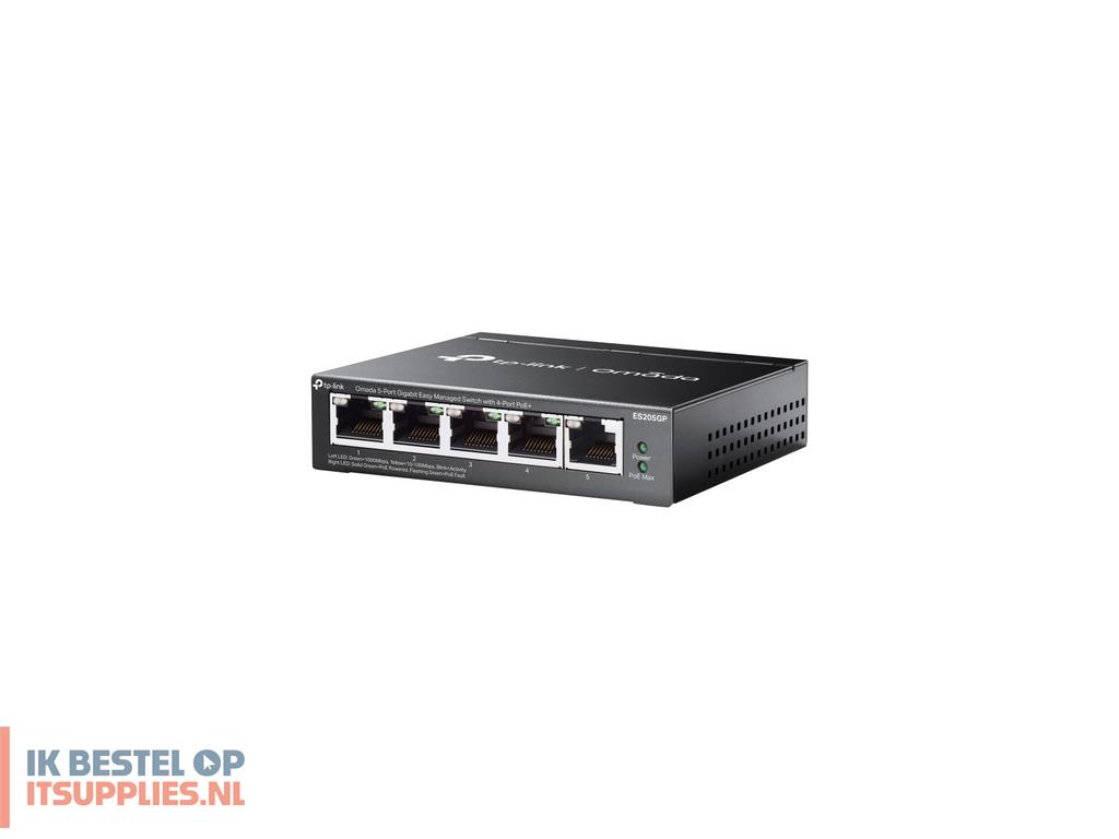 1521649-tp-link_omada_es205g_managed_gigabit_ethernet_101001000_power_over_ethernet_poe_zwart