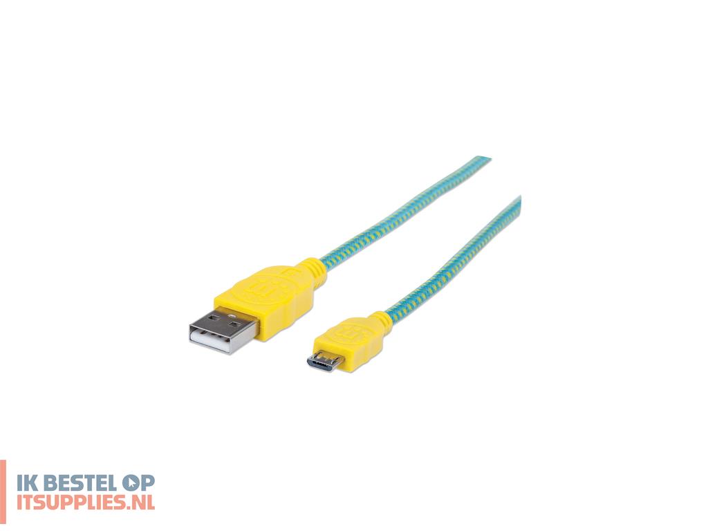 0726947-manhattan_352703_usb-kabel_usb_20_1-8_m_usb_a_micro-usb_b_groen-_geel
