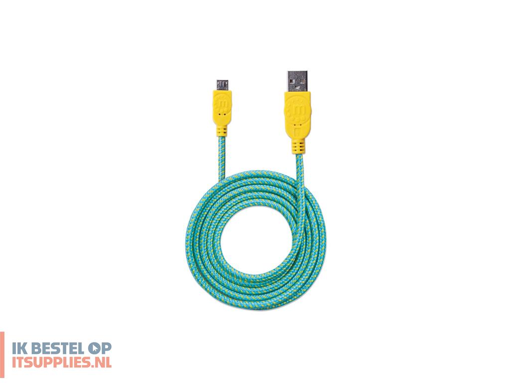 0738909-manhattan_352703_usb-kabel_usb_20_1-8_m_usb_a_micro-usb_b_groen-_geel