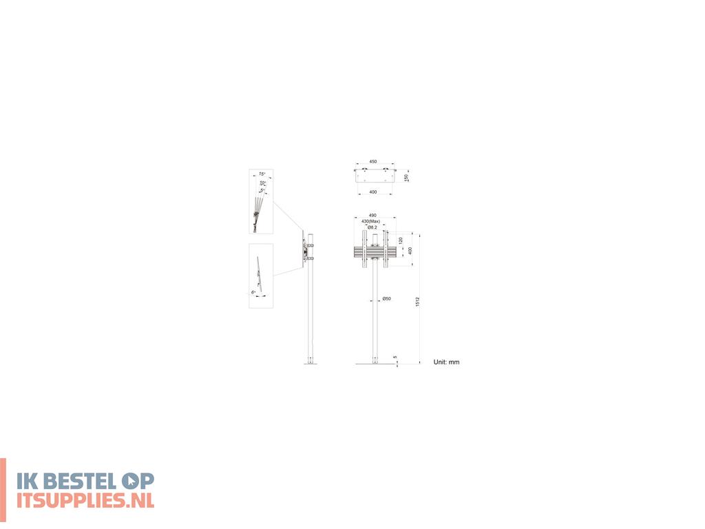 3040368-multibrackets_8939_bevestiging_voor_signage-beeldschermen_165-1_cm_65_zwart