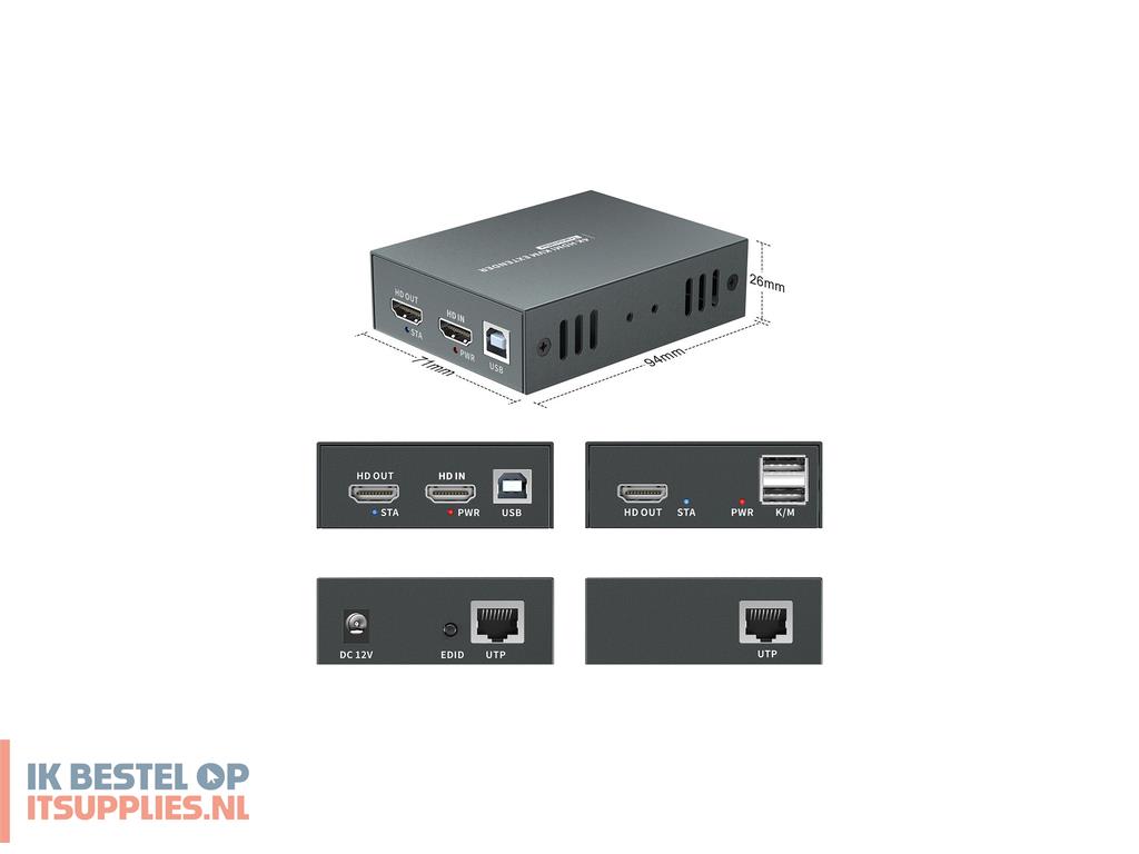 0813780-levelone_hve-8111_audiovideo_extender_av-zender_ontvanger_zwart