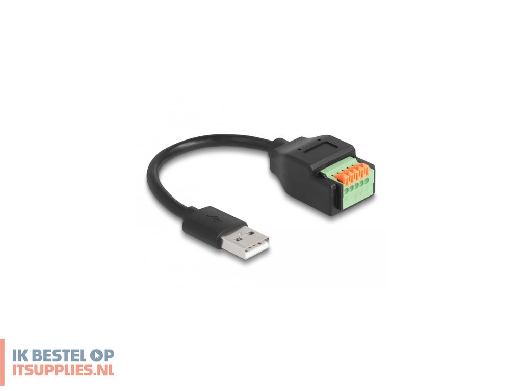 0108533-delock_66061_usb-kabel_usb_20_0-15_m_usb_a_5-pin_terminal_block_zwart