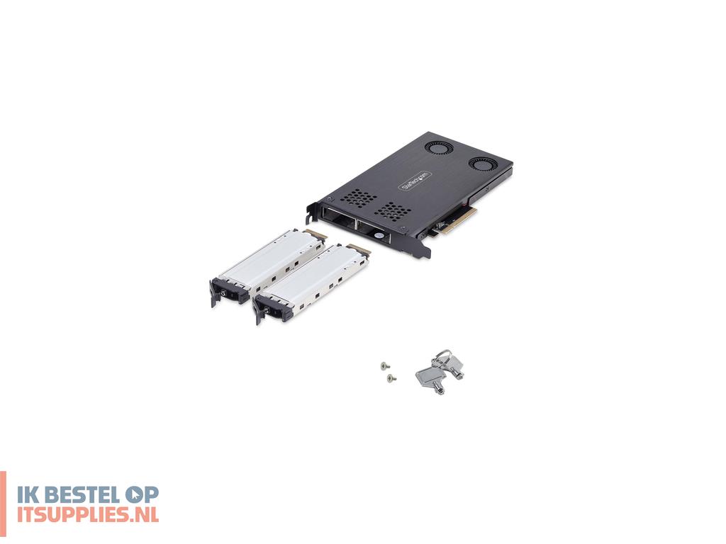 0333032-startechcom_2m2-removable-pcie_drive_bay_panel_moederkaart_zwart