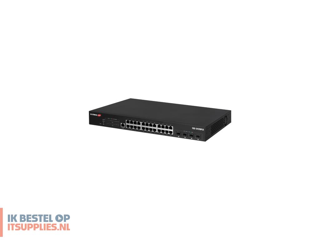0011137-edimax_tgs-5428plx_netwerk-switch_managed_25g_ethernet_10010002500_power_over_ethernet_poe_1u_zwart