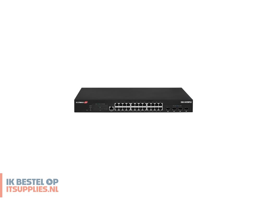 0014150-edimax_tgs-5428plx_netwerk-switch_managed_25g_ethernet_10010002500_power_over_ethernet_poe_1u_zwart