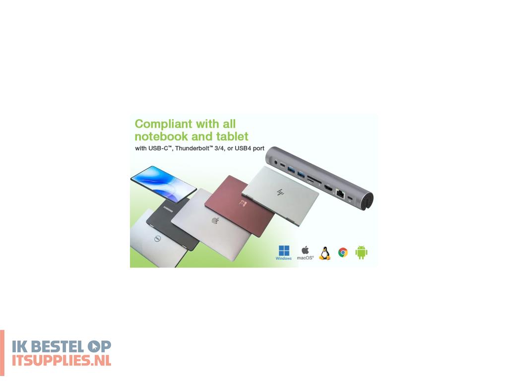 0138115-techly_ica-ntb-dock91_bedraad_usb_32_gen_1_31_gen_1_type-c_zilver