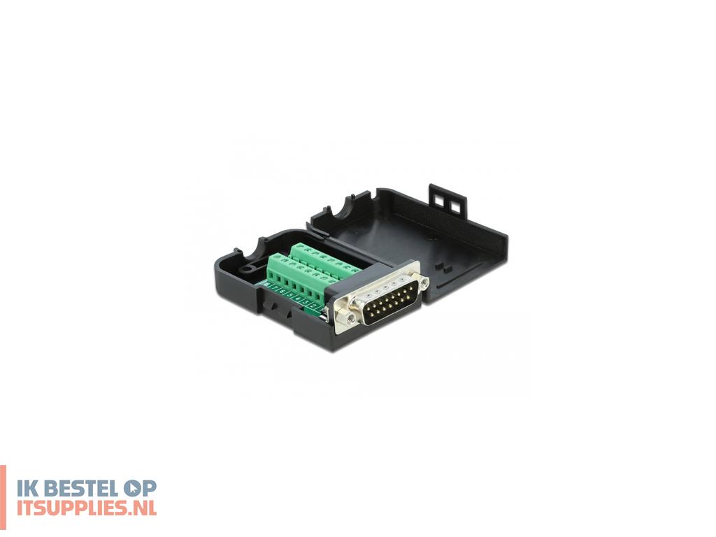 3004658-delock_66568_tussenstuk_voor_kabels_serial_sub-d15_16_pin_terminal_block_zwart