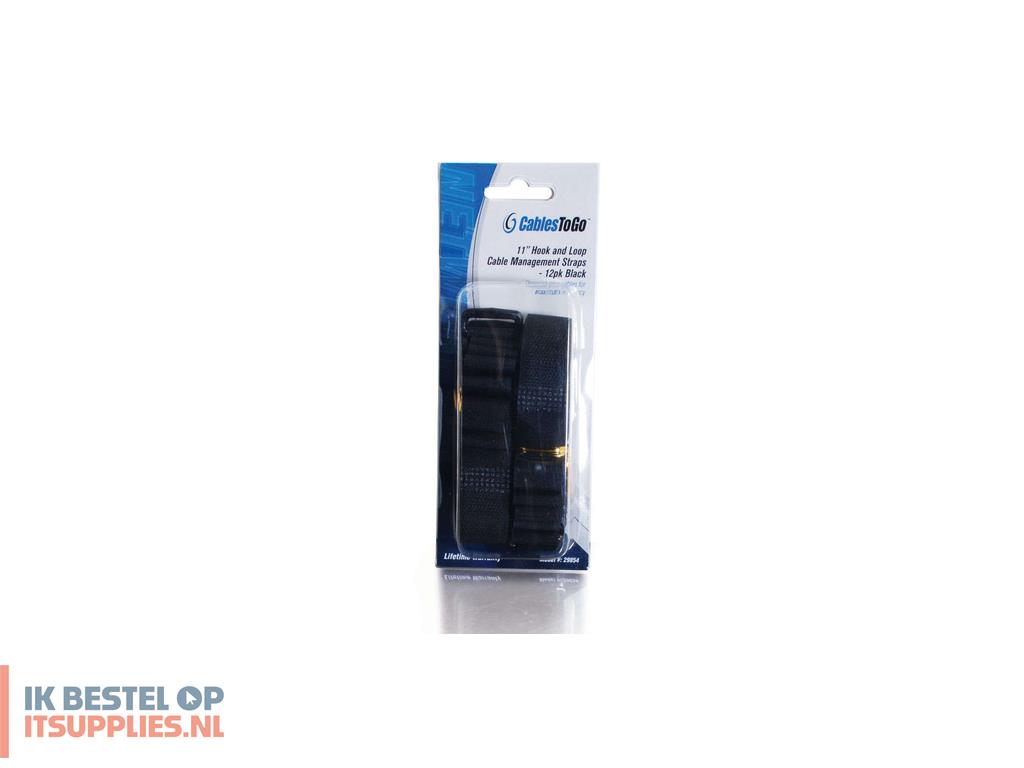 1613172-c2g_11in_hook__loop_cable_management_straps_-_12pk_black_kabelbinder_nylon_zwart
