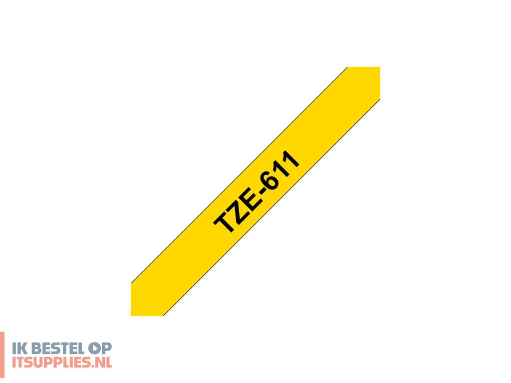 1554716-brother_tze-611_labelprinter-tape_zwart_op_geel