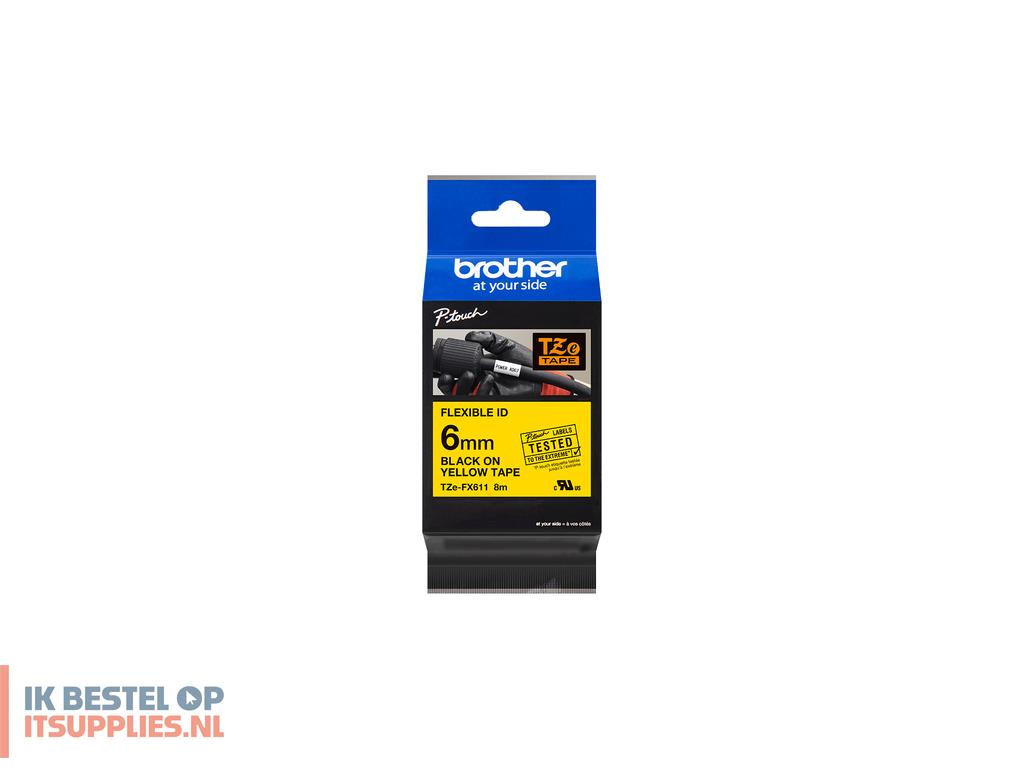 2223023-brother_tze-fx611_labelprinter-tape_zwart_op_geel