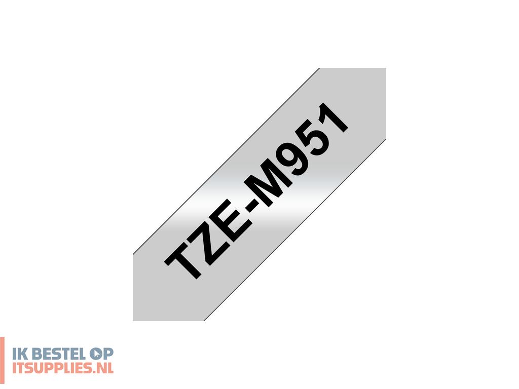 3023629-brother_tze-m951_labelprinter-tape_zwart_op_zilver