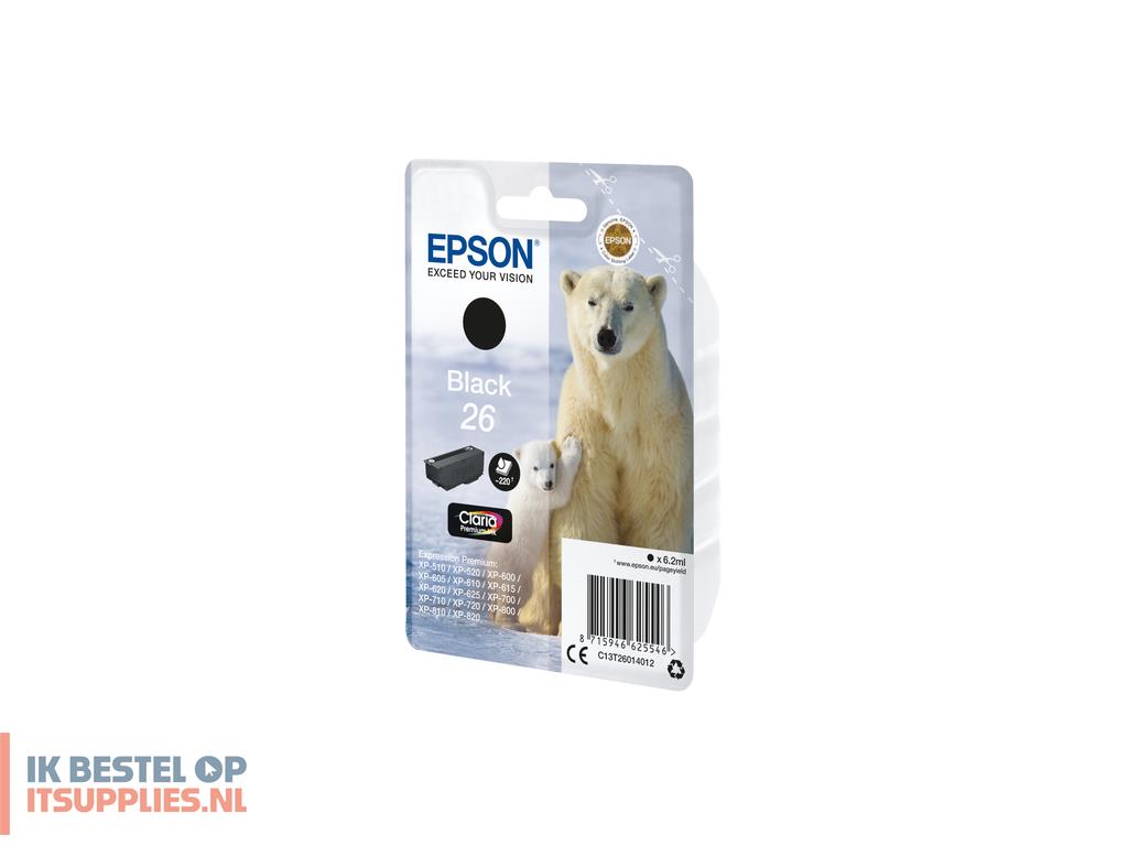 3106584-epson_polar_bear_c13t26014012_inktcartridge_1_stuks_origineel_normaal_rendement_zwart
