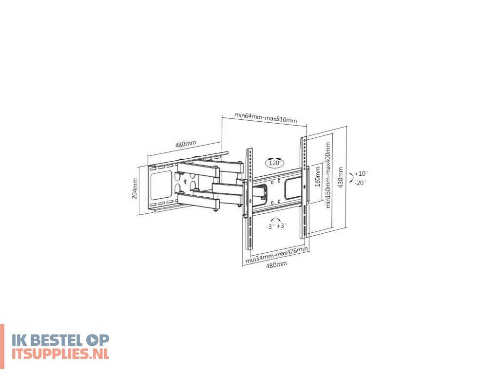 4624908-techly_ica-plb_3646_tv-bevestiging_139-7_cm_55_zwart