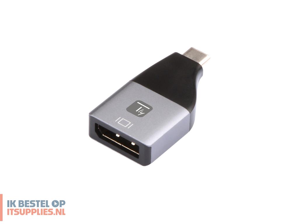 2438057-techly_iadap_usbc-dp4k_usb_grafische_adapter_3840_x_2160_pixels_zwart-_zilver