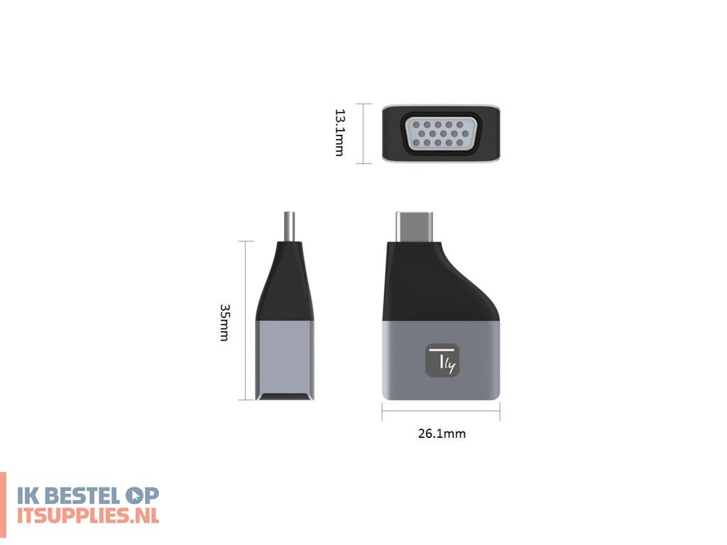 5004915-techly_iadap_usbc-vgac_usb_grafische_adapter_1920_x_1200_pixels_zwart-_zilver