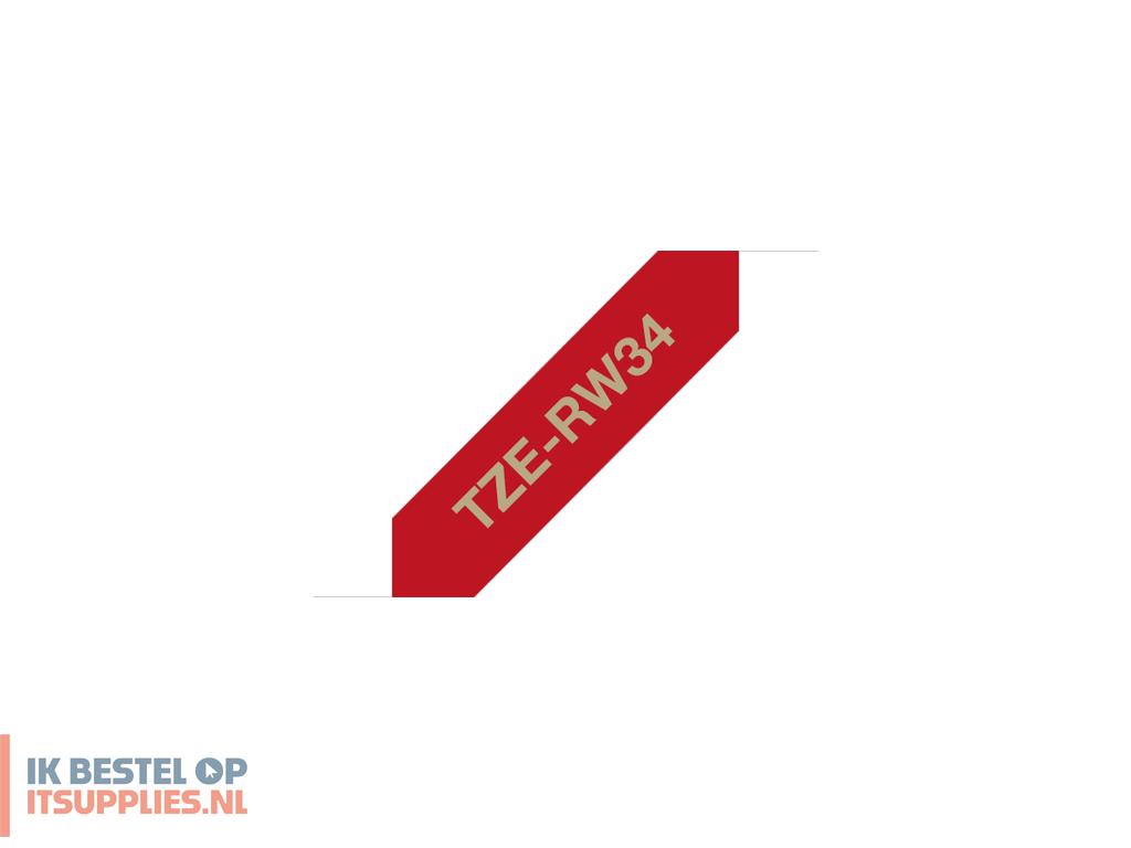 0714288-brother_tze-rw34_labelprinter-tape_goud_op_rood