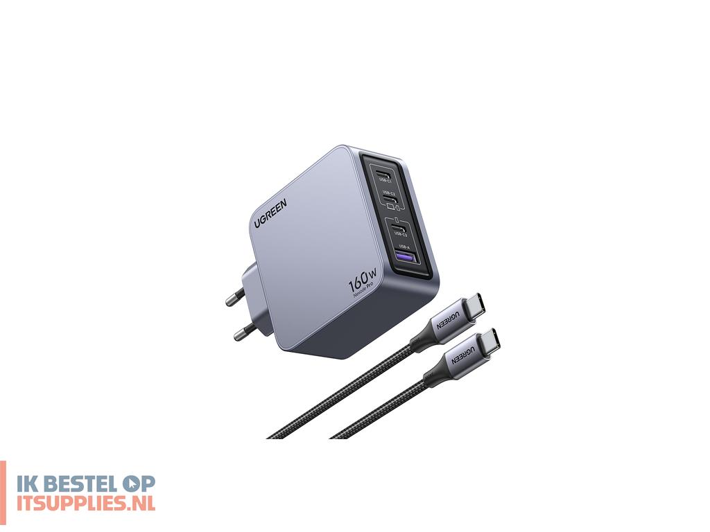 4410792-ugreen_nexode_pro_160w_gan_charger_with_usb-c_cable_universeel_zwart-_grijs_ac_snel_opladen_binnen