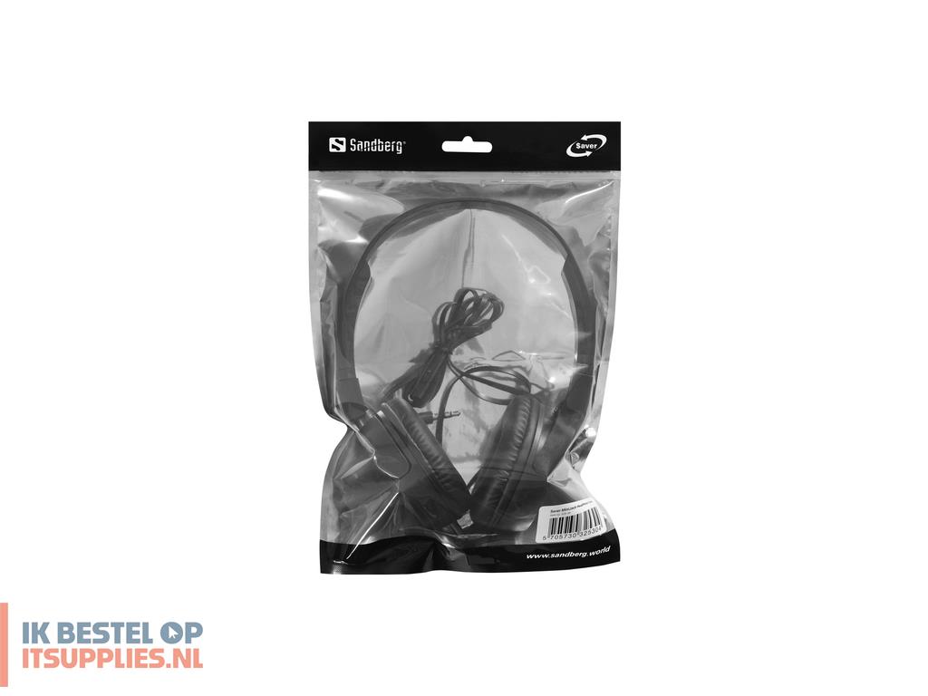 1606247-sandberg_saver_minijack_headphonetravel_hoofdtelefoons_bedraad_hoofdband_reizen_zwart