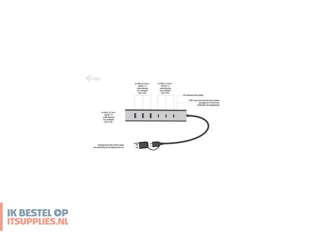 5433083-i-tec_cahubmetal7_interface_hub_usb_32_gen_1_31_gen_1_type-a_type-c_5_mbits_grijs