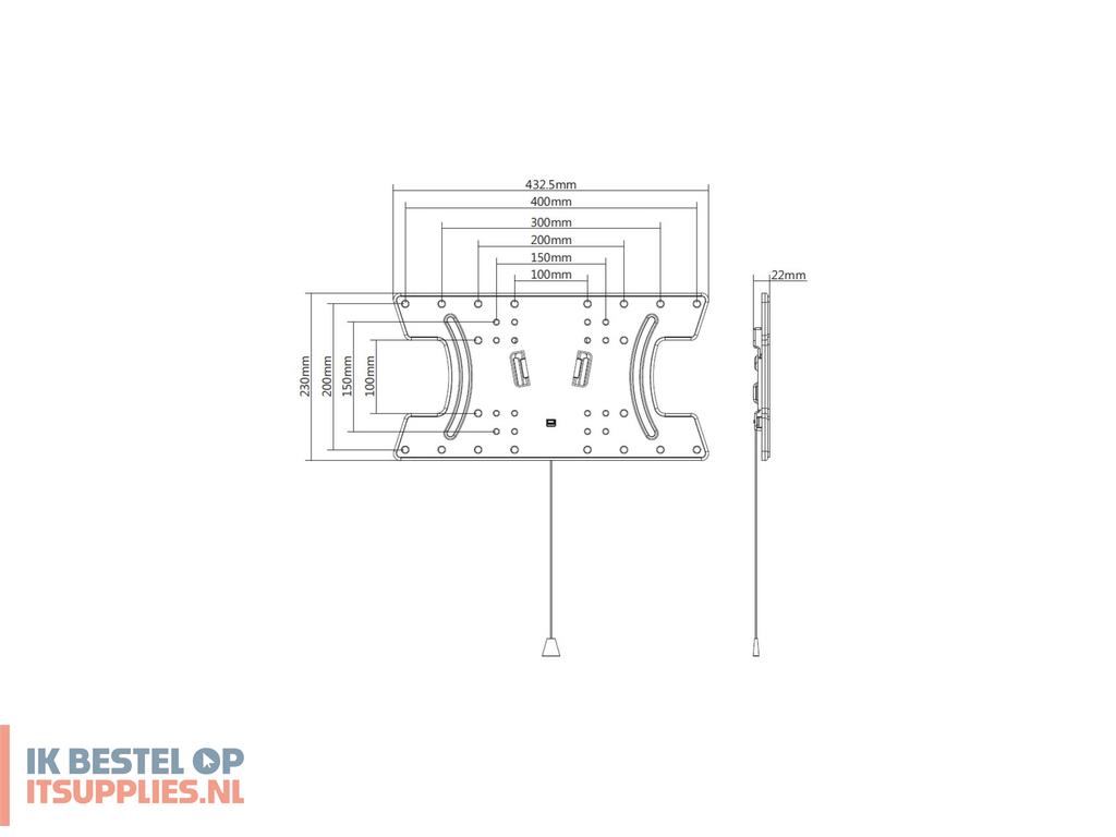 1432242-techly_ica-lcd_24o_tv-bevestiging_165-1_cm_65_zwart